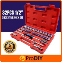 On Sale 32pcs 1/2 Inch / 53pcs 1/4 Inch Ratchet Box Socket Set Box Set Spanner Set Wrench Spanar Set