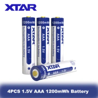 4PCS/SET XTAR 1.5V AAA 1200mWh Battery Button top Rechargeable Li-ion batteries Used for Toys / Remo