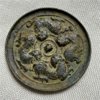 Bronze Crafts: Han Dynasty Green Rust Bronze Mirror 1715 with Thick and Thick Coating
