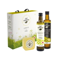 【Signe Cameline】加拿大薺藍籽油冷壓＋焙香+香皂禮盒組(250mL X 2瓶＋薺藍籽油香皂)