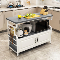廚房桌子切菜桌微波爐置物架落地式烤箱收納柜儲物臺柜子多層架子
