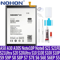 NOHON Battery For Samsung Galaxy A50 A30S A30 S20 5G Ultra S21 FE S10x S10e S10 Edge S9 Plus S8 S7 S6 S7e S6e S5 Note 8 10 Plus