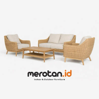 MEROTAN.ID - Set Sofa Tamu Anyaman Rotan Alam / Kursi Tamu Rotan / Sofa Santai Rotan