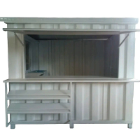 Booth Gerobak Container / kontainer knockdown modular 3x2x2