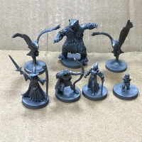 7PCS Eagle Grizzy Bear Monster Hunter Dwarf Warriors Fellowship Miniatures Wars of The Ring Board Game Model TRPG Toys