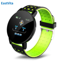 119 Plus Smart Bracelet Blood Pressure Waterproof Round Smartwatch Men Women Sport Fitness Tracker Monitor Watch For Android Ios