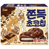 🇰🇷韓國 CW 可可豆 麻糬餅 12入/盒 巧克力豆 餅乾 軟餅乾 麻糬 內陷Q彈 韓國餅乾 韓國 巧克力餅乾 巧克力