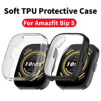 Plating Soft TPU Case For Amazfit Bip 5 Full Screen Protector Shell SmartWatch Cover For Huami Amazfit Bip5 Bumper Accessories