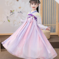 Chinese Traditional Fairy Hanfu Dress Girls Ancient Princess Han Dynasty Palace Dance Folk Costume New Year National Outfit