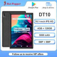 Hot Pepper Tablet DT10 10.1-inch IPS HD 2.5D 4GB RAM + 128GB ROM IMG8300 Processor 5000mAh Battery With WiFi Android 13 Type-C