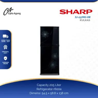 SHARP SHINE DANDELION KULKAS LEMARI ES 2 PINTU 205L 205 LITER SHARP SJ-237MG-DB SJ-237MGDB SJ237MGDB