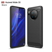CASE For Huawei Mate 30 Pro Mate 20 X on Psmart 2021 Z 2019 Cover Black Light Shock Carbon Fiber Silicone Case For Huawei P40