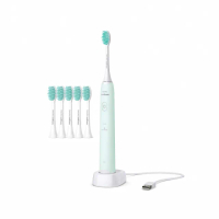 【Philips 飛利浦】買音波震動/電動牙刷-小羽刷綠HX2421/03 附HX2025/02 刷頭5支