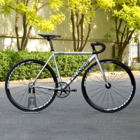 TSUNAMI SNM100 Fixed Gear Bike Aluminum Frame Single Speed Fixie Bike Track Bicycle Fixie Bicycle Silver 49cm 52cm 55cm 59cm