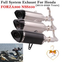 Full System Motorcycle Exhaust Escape For Honda FORZA 300 NSS350 2018 2019 2020 Modify Link Pipe Carbon Fiber Muffler DB Killer