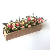 1:12 Dollhouse Miniature Flower Clay Plant Caladium Bicolor #OP058