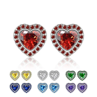 Best Selling Korean Japanese Style Cute Heart Shaped Stud Earrings For Women Small Exquisite Artific