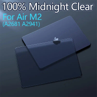 Ốp Lì Trong Suốt 100% Midnight, Dành Cho Macbook Air M2 2022 A2681, Ốp Siêu Mỏng, Tương Thích Với Ma