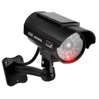 Dummy CCTV Camera Weatherproof Fake Imitation Camera with Flashing Red LED Light CCTV Cam Theft Deterrent Indoor Or Outdoor Use