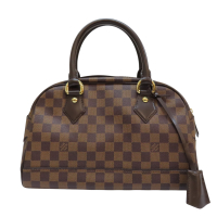 【二手名牌BRAND OFF】LOUIS VUITTON LV 路易威登 棕色 棋盤格帆布 Duomo系列 波士頓包 手提包 N60008