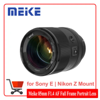 Meike 85mm F1.4 Auto Focus Large Aperture Full Frame Lens Portrait Lens Telephoto Lens for Sony E Nikon Z Mount