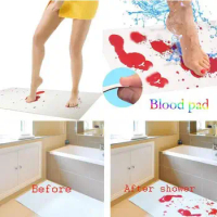 Flannel Doormat Blood Novelty Printed Bathroom Bath floor Mat Europe Style Carpet Rug Water Absorption Non-slip 40x70cm Doormats