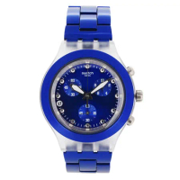 Swatch 三眼計時腕錶(藍)