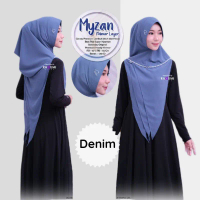 RAQUMI Hijab Jilbab MYZAN Kerudung Bergo Instan Terbaru Kekinian Khimar Krudung Wanita Cantik Non Zo