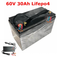 waterproof 60v 30ah lifepo4 battery with BMS no li ion 40ah 50ah for 2000w 1500w bicycle bike scooter Tricycle +5A charger