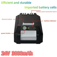 For Greenworks 24V 3.0 Ah Battery BAG708.29842 Lithium Battery Compatible with 20352 22232 24V Greenworks Battery Tools