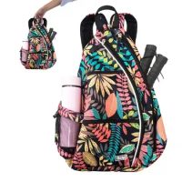 Pickleball Bag For Women Adjustable Pickleball Sling Bag Reversible Crossbody Sling Backpack For Pickleball Paddle Tennis
