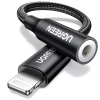 Ugreen อะแดปเตอร์หูฟังสำหรับ iPhone Lightning ถึง3.5มม. อะแดปเตอร์ Apple MFI Certified Lightning AUX