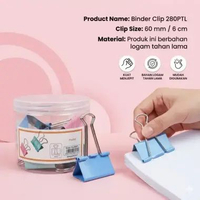 BINDER CLIP JOYKO 280PTL / PENJEPIT KERTAS JOYKO / BINDER 280PTL (TABUNG)