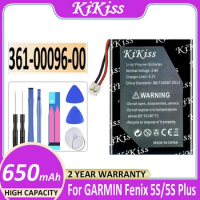 650mAh KiKiss Battery 361-00096-00 For GARMIN Fenix 5S Fenix 5S Sapphire Rechargeable Li-ion Battery Batterij + Track NO
