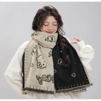 Sanrio Hello Kitty |成人針織圍巾 雙面頸巾