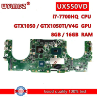 UX550VD i7-7th Gen CPU 8GB/16GB GTX1050/GTX1050Ti GPU Laptop Motherboard For ASUS UX550VD U5500V UX550VE UX550V UX550 Mainboard