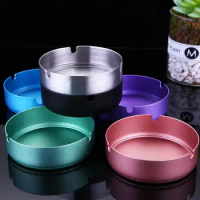 Household Ashtray Nordic ins style Living Room Modern Metal Spray Paint Stainless Steel Smoking Ashtray accessories SN2809