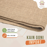 Kain Goni Import Ukuran 50cm x 115cm - Bahan Karung Goni - Goni Rustic