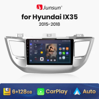 Junsun V1 AI Voice Wireless CarPlay Android Auto Radio for Hyundai IX35 Tucson 3 2015 - 2018 4G Car Multimedia GPS 2din