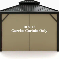Gazebo Universal Replacement Privacy Curtain Gazebo Side Wall Outdoor Privacy Panel with Zipper