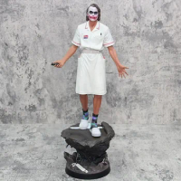 54cm Series Dc Heath Ledger Nurse Uniform Joker Figure Joker Standing Scene Model Handmade Ornament Gk Resin Statue Toy Gif
