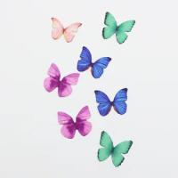 120sets/lot Fast 12 Pcs/set DIY Mirror 3D Butterfly Wall Stickers Home Decor Kids Gift Party Wedding Decor Home Decoration 2615