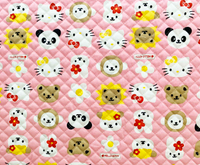 【震撼精品百貨】Hello Kitty 凱蒂貓~日本三麗鷗SANRIO KITTY日本正版布料106X100-鋪棉復古粉*16568