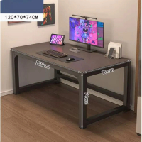 臺式電腦桌（黑色）【尺寸：長120*寬70*高74cm】