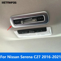 Car Accessories For Nissan Serena C27 2016-2020 2021 Interior Matte Rear Air Conditioning Switch Button Cover Trim Frame Sticker