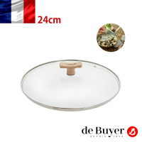 【de Buyer 畢耶】炒鍋/湯鍋專用玻璃鍋蓋24cm(櫸木蓋頭)