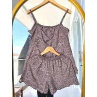 Setelan Tanktop Pendek Jumbo Rayon Wanita Baju Celana