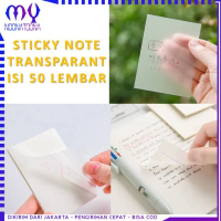 Set Sticky Notes Transparan 50 Lembar Label Stickers Tahan Air