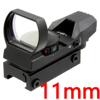 Tactical Reflex Sight Red Green Laser 4 Reticle Holographic Projected Red Dot Sight Airgun Scope Hunting 20mm Rail Tactical
