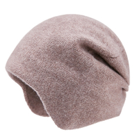 米蘭精品 羊毛帽針織帽-護耳純色包頭毛線男帽子情人節生日禮物4色73wj10